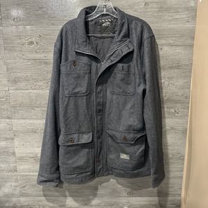 Vans Skate Off The Wall Chore Coat Jacket Men’s XL Wool Blend Grey Zip Button